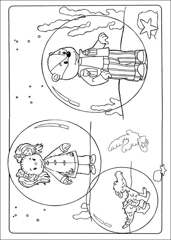 Kids-n-fun.com | Create personal coloring page of Rupert Bear coloring page